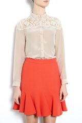 Paul & Joe Sister Capra Silk and Lace Blouse
