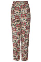 Topshop Floral Print Silk Joggers By Boutique