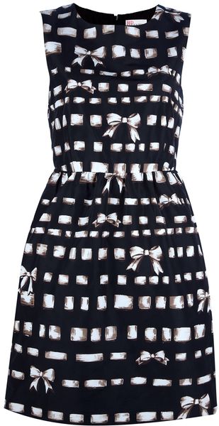 RED Valentino Woven Bow Dress - Lyst