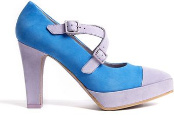Acne Savannah Two Tone Double Strap Platform Shoe - Lyst
