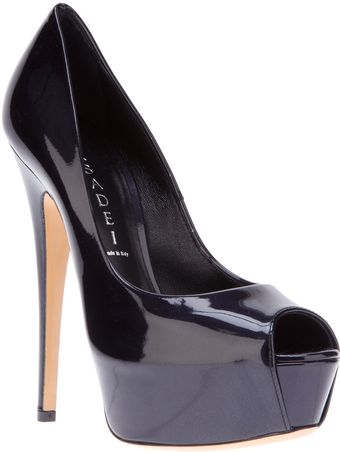 Casadei Open Toe Pump - Lyst