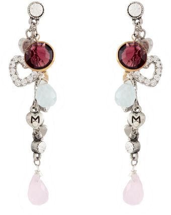 Martine Wester Valentine Love Heart Long Drop Earrings - Lyst