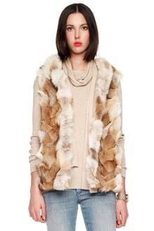 Michael Kors Hooded Patchwork Fox Vest - Lyst
