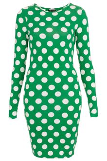 Topshop Polka Dot Bodycon Dress - Lyst