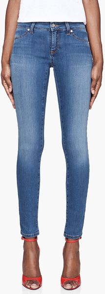 Versus  Indigo Blue Skinny Jeans - Lyst