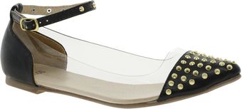 Asos Lead Studded Pointed Ballet Flats - Lyst