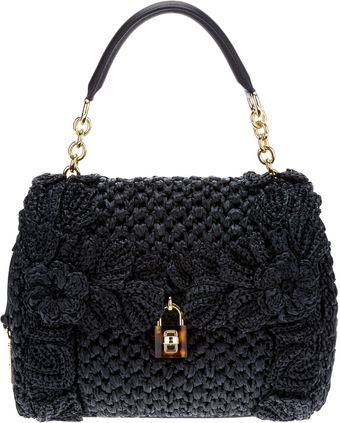 Dolce & Gabbana Woven Cotton Tote - Lyst
