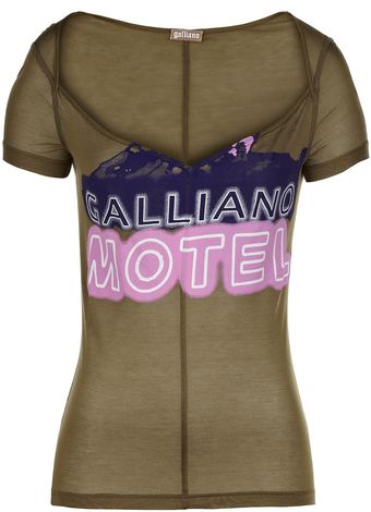 John Galliano Slogan Tee - Lyst