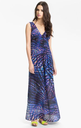 Presley Skye Print Silk Maxi Dress - Lyst