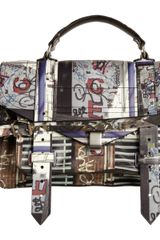Proenza Schouler Ps1 Medium Leather Gotham Bike Print Satchel