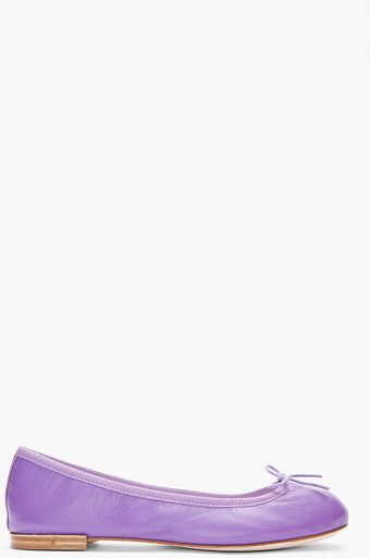 Repetto Purple Leather Cendrillon Ballerina Flats - Lyst