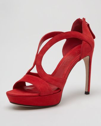 Alexander McQueen Doublearched Suede Sandal - Lyst
