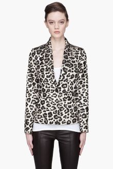 Alice + Olivia Gold Leopard Print Elyse Blazer - Lyst
