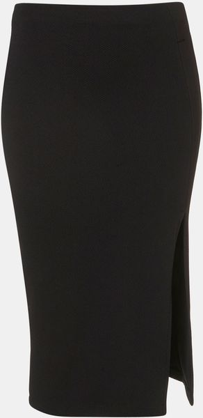 Topshop Side Slit Pencil Skirt - Lyst
