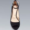 Zara Wedge Peep Toe with Ankle Strap in Black - Lyst