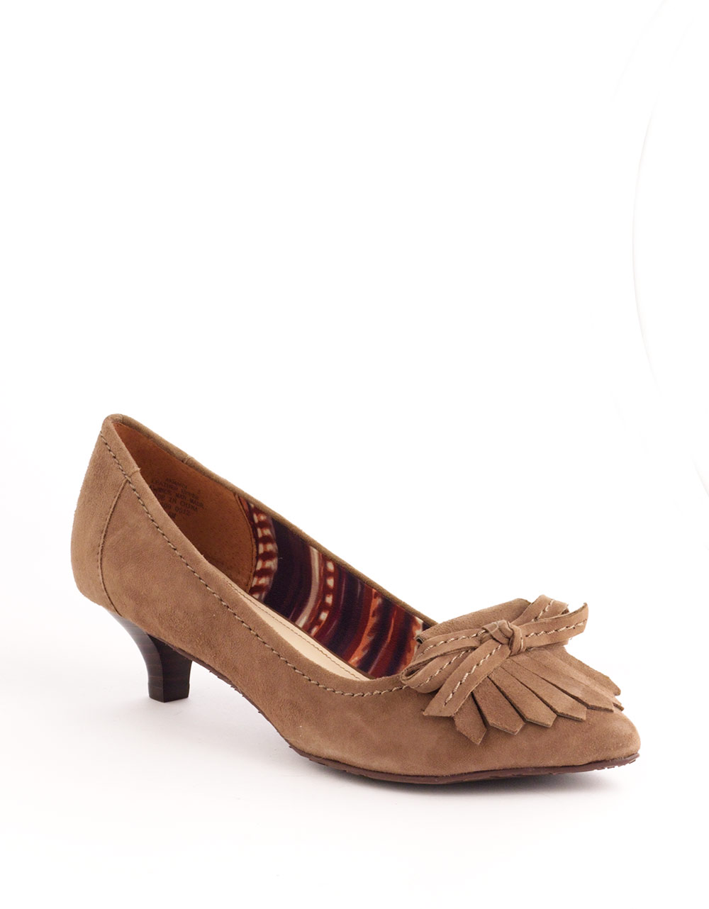 Anne Klein Suede Pointytoe Kitten Heel Pumps in Brown (tan ...