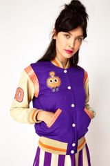  Pom People Leather and Wool Varsity Jacket