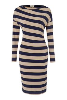 Linea Weekend  Stripe Jersey Cowl Neck Dress - Lyst