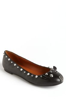 Marc By Marc Jacobs Studded Leather Mouse Ballet Flats - Lyst
