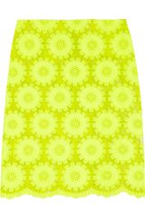 Simone Rocha Neon Embroidered Organza Skirt