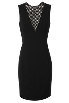 Akris Crepe Wool and Lace Pencil Dress - Lyst
