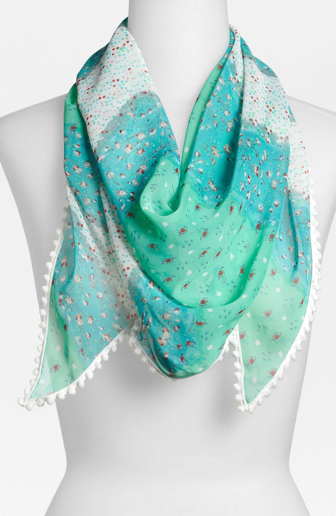 Betsey Johnson Floral Kite Scarf In (end Of Color List Turquoise) | Lyst