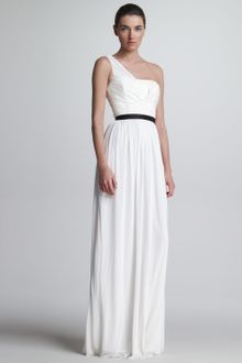 Jason Wu One-shoulder Jersey Leather Gown - Lyst