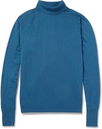 John Smedley Pembroke Sea Island Cotton Rollneck Sweater - Lyst