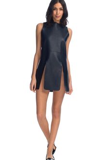 J.W. Anderson Panel Dress in Navy Leather - Lyst