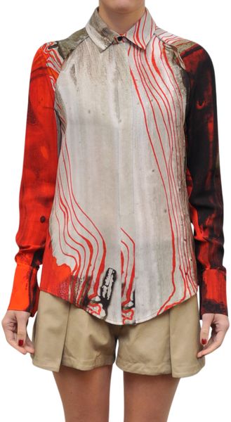 Todd Lynn Silk Akan Blouse with Open Back - Lyst