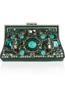 Valentino Embellished Silk Satin Clutch - Lyst