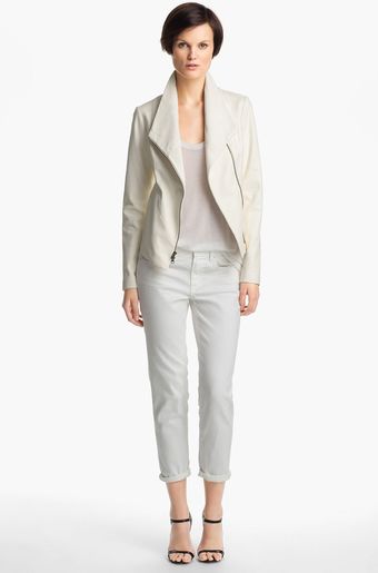 Vince Leather Scuba Jacket - Lyst