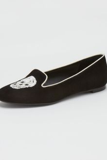 Alexander McQueen Skullvamp Suede Belgian Loafer - Lyst