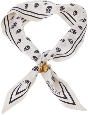 Alexander McQueen Skull Print Foulard - Lyst