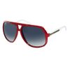 Gucci Red and White Square Aviator Sunglasses in Red (hd8redwhite) - Lyst