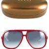 Gucci Red and White Square Aviator Sunglasses in Red (hd8redwhite) - Lyst