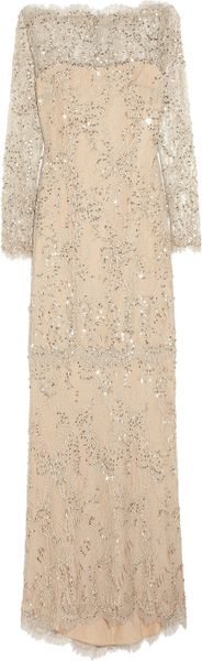 Marchesa Embellished Lace Gown - Lyst
