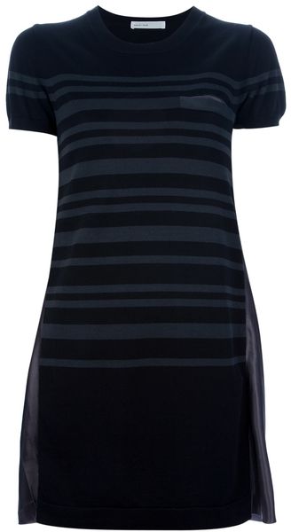 Sacai Stripe Sweater Dress - Lyst
