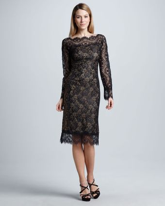 Tadashi Shoji Longsleeve Lace Cocktail Dress - Lyst