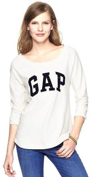Gap Reverse Terry Arch Logo Raglan Pullover - Lyst