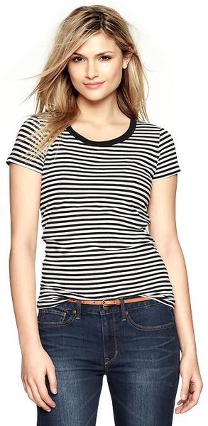 Gap Essential Striped Crew T - Lyst