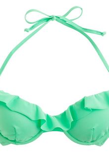 J.Crew Ruffled Underwire Halter Top - Lyst