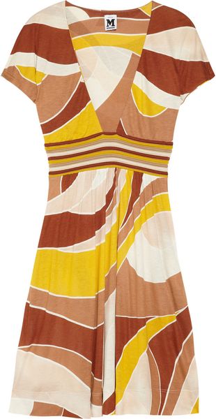 M Missoni Printed Jersey Dress - Lyst