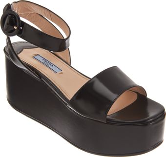 Prada Flatform Sandal - Lyst