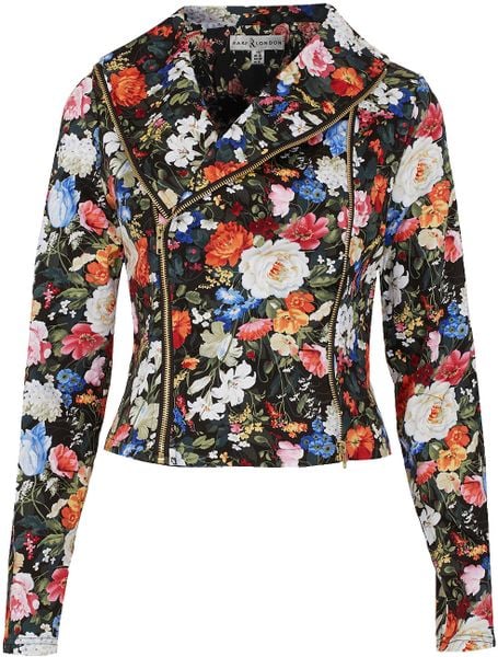 Topshop Printed Jacket By Rare in Multicolor (multi) - Lyst