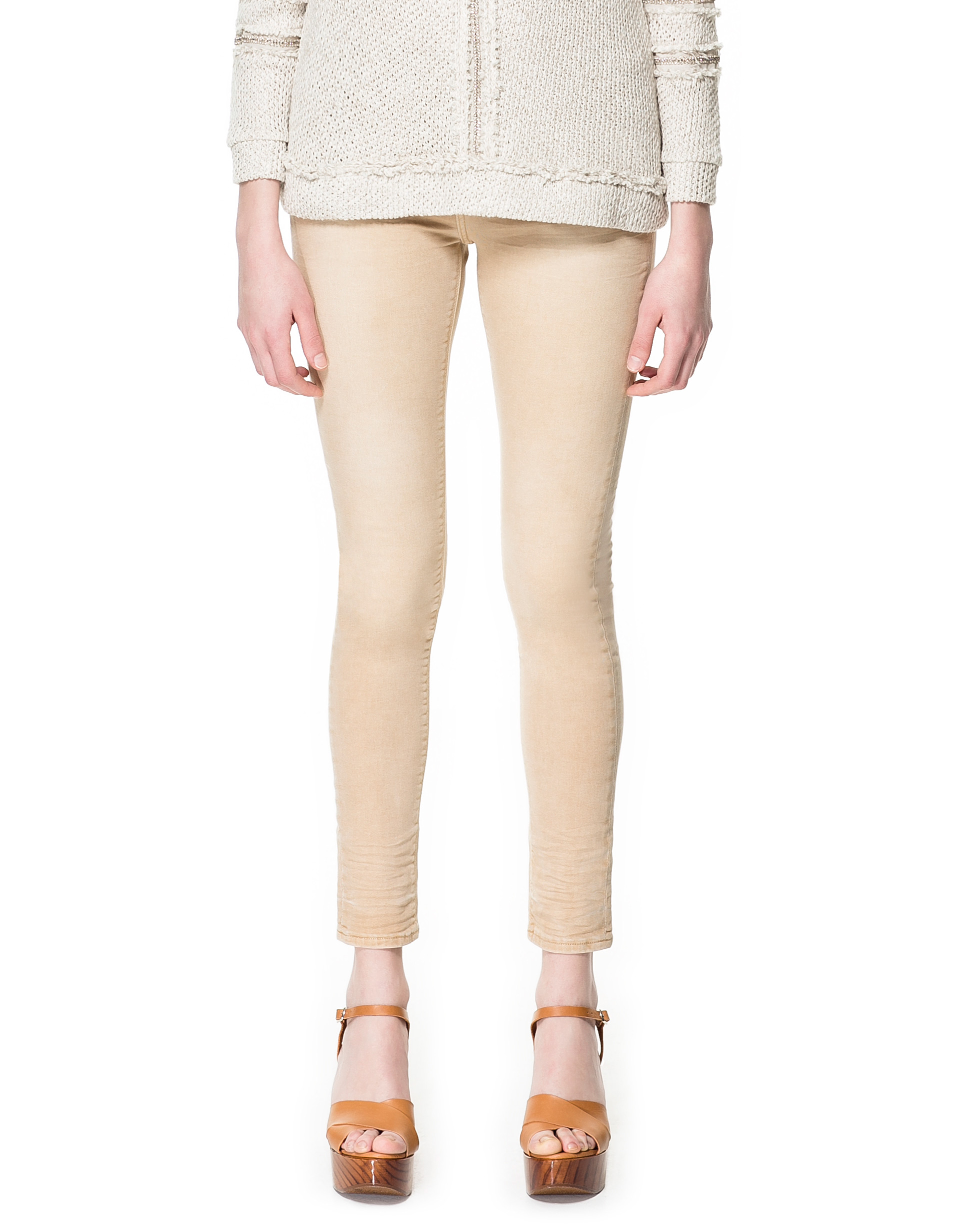 Zara Cream Colored Jeans Product 1 6262429 231379958 