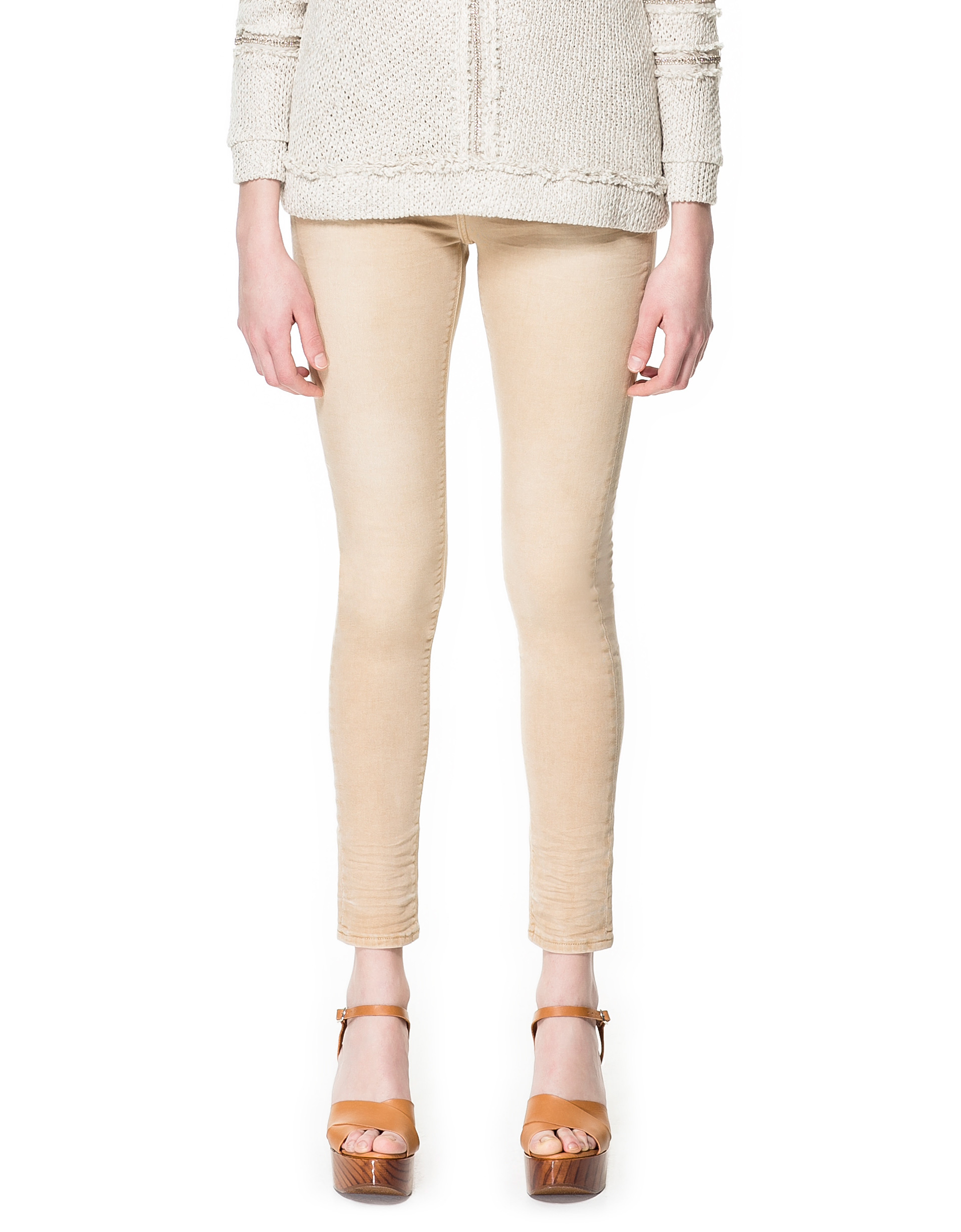 zara cream pants