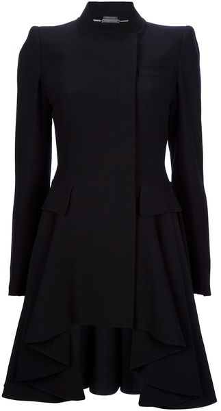 Alexander McQueen Flared Coat - Lyst