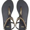 Asos Asos Fete Flat Sandals in Gold (black) - Lyst
