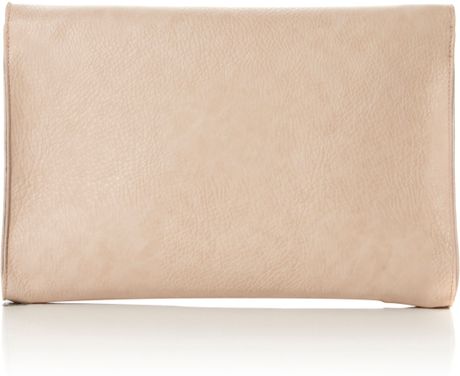 dune nude clutch bag